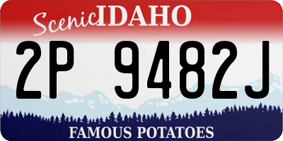 ID license plate 2P9482J