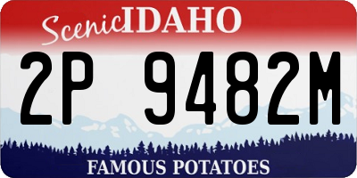 ID license plate 2P9482M