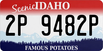 ID license plate 2P9482P