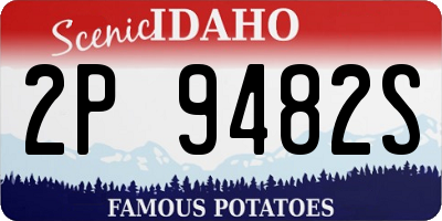 ID license plate 2P9482S