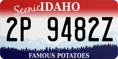ID license plate 2P9482Z