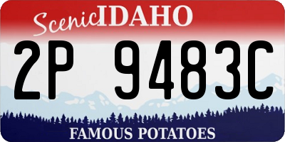ID license plate 2P9483C