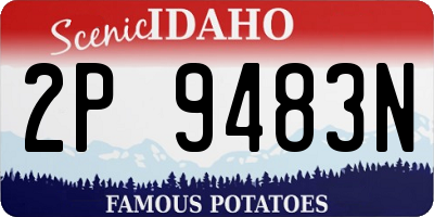 ID license plate 2P9483N