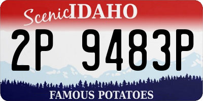ID license plate 2P9483P