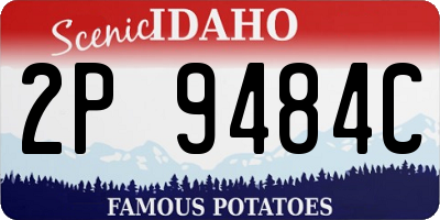ID license plate 2P9484C