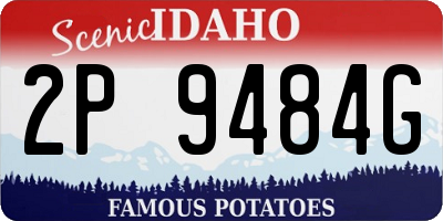 ID license plate 2P9484G