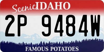 ID license plate 2P9484W