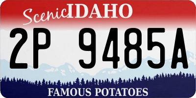 ID license plate 2P9485A