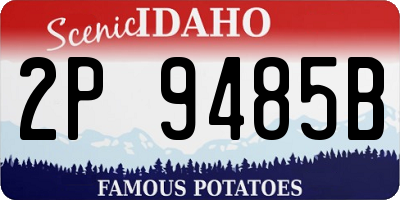 ID license plate 2P9485B