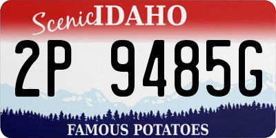 ID license plate 2P9485G
