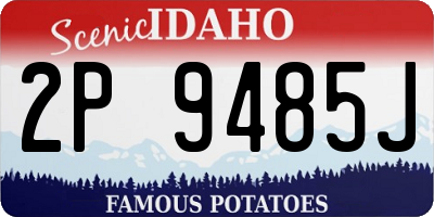 ID license plate 2P9485J