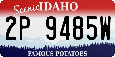 ID license plate 2P9485W