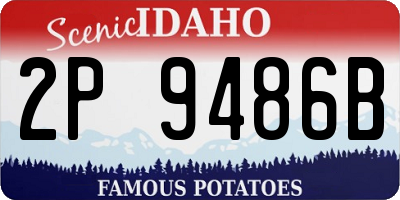 ID license plate 2P9486B