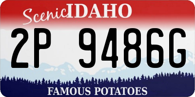 ID license plate 2P9486G