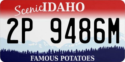 ID license plate 2P9486M