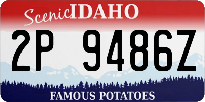 ID license plate 2P9486Z