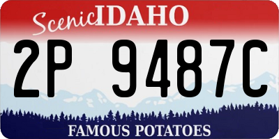 ID license plate 2P9487C