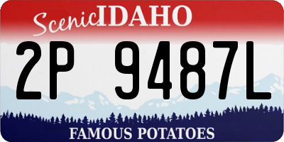 ID license plate 2P9487L