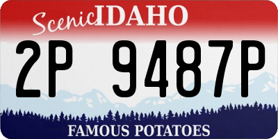 ID license plate 2P9487P