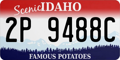 ID license plate 2P9488C