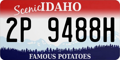 ID license plate 2P9488H
