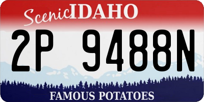 ID license plate 2P9488N
