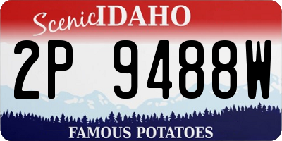 ID license plate 2P9488W