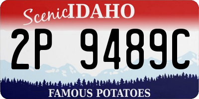 ID license plate 2P9489C