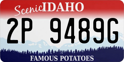 ID license plate 2P9489G