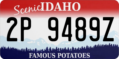 ID license plate 2P9489Z