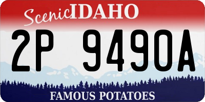 ID license plate 2P9490A