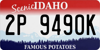 ID license plate 2P9490K