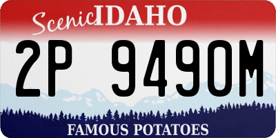 ID license plate 2P9490M