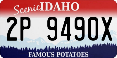 ID license plate 2P9490X