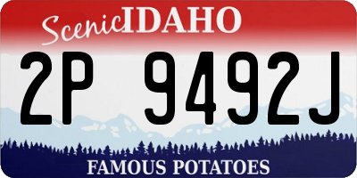 ID license plate 2P9492J