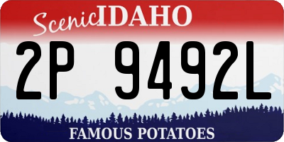 ID license plate 2P9492L