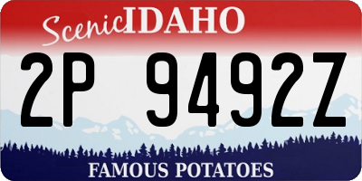 ID license plate 2P9492Z
