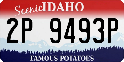 ID license plate 2P9493P