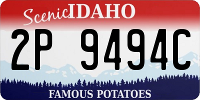 ID license plate 2P9494C