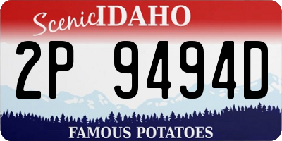 ID license plate 2P9494D