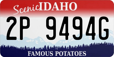 ID license plate 2P9494G