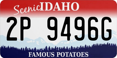 ID license plate 2P9496G