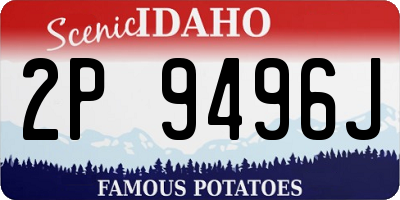 ID license plate 2P9496J