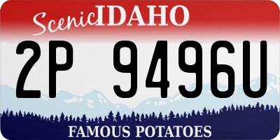 ID license plate 2P9496U