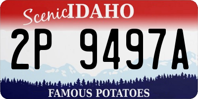 ID license plate 2P9497A