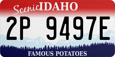 ID license plate 2P9497E