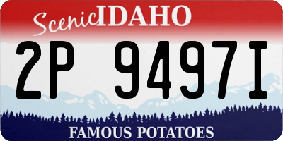 ID license plate 2P9497I