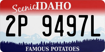ID license plate 2P9497L