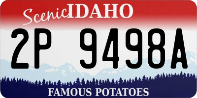 ID license plate 2P9498A