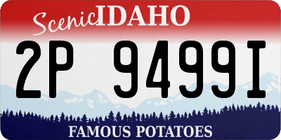 ID license plate 2P9499I